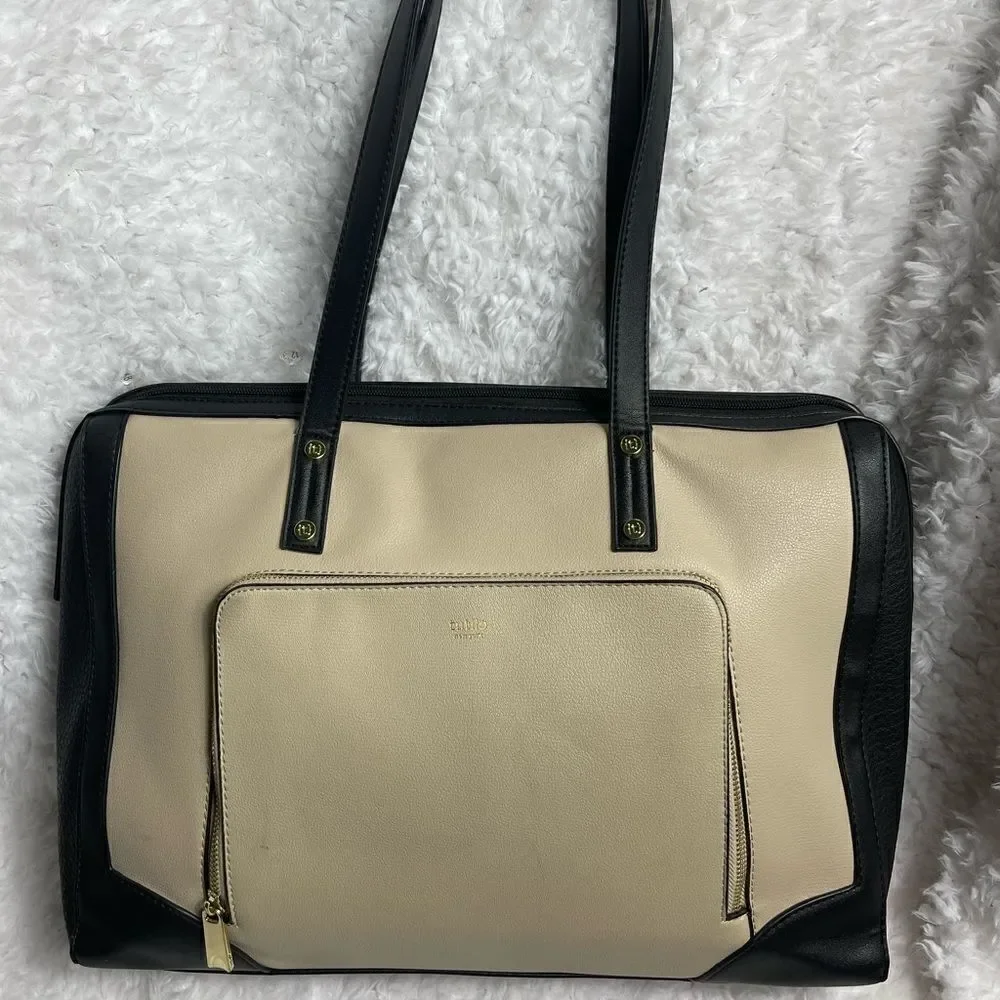 Tutilo New York black & White multi function large laptop bag